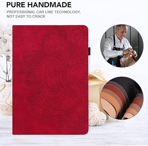 Miniatura 5 de VODEFOX Funda para Tienda Kindle Fire Max 11 (13 generación, versión 2023) de 11 pulgadas, piel sintética, con soporte en relieve de flores de pavo