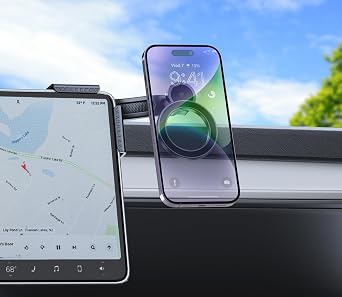 for Tesla Screen Phone Mount 360 Rotation MagSafe Strongest Magnet Power Magnetic Car Phone Holder Mount for Tesla 3/Y/S/X Fits for All iPhone & Android Phones Magnetic