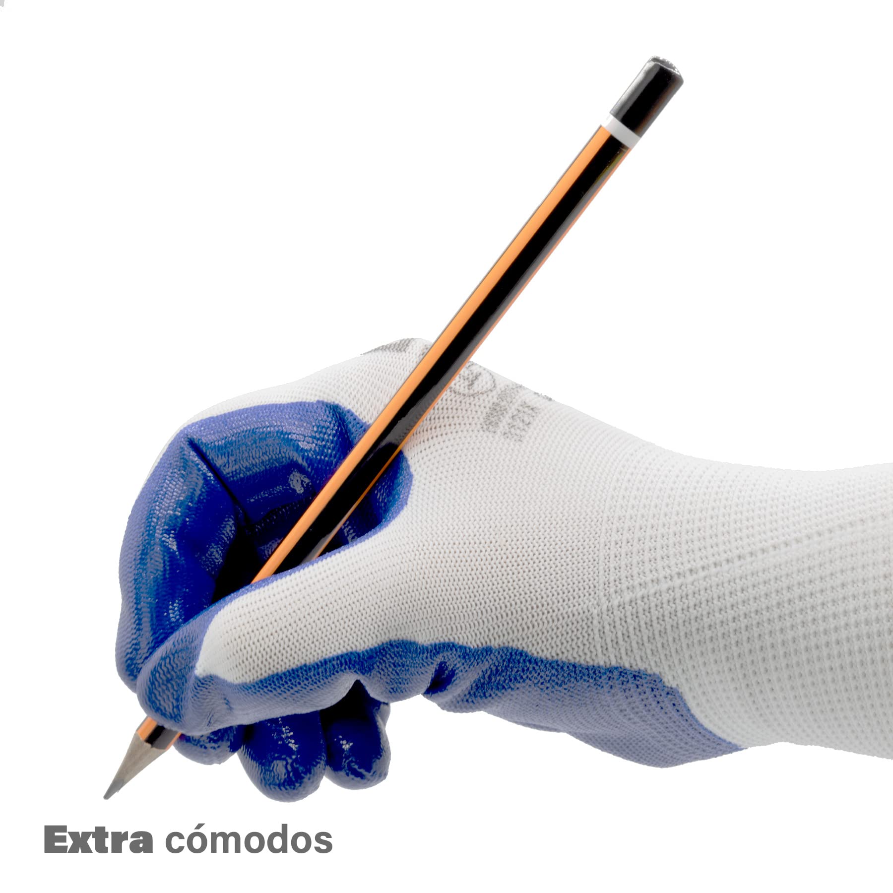 EXBRIECO, 12, 6 ou 3 Paire, Gants de Protection, Polyester et Polyuréthane, Durables, Résistants à l'Abrasion, la Réparation, la Mécanique avec une seule Prise, pour Hommes et Femmes.