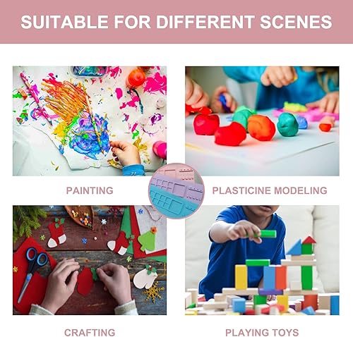 Miniatura 8 de Tapete de silicona para manualidades, tapete de pintura de silicona, tapete de arte de silicona con portavasos y soportes para pinceles, tapetes de