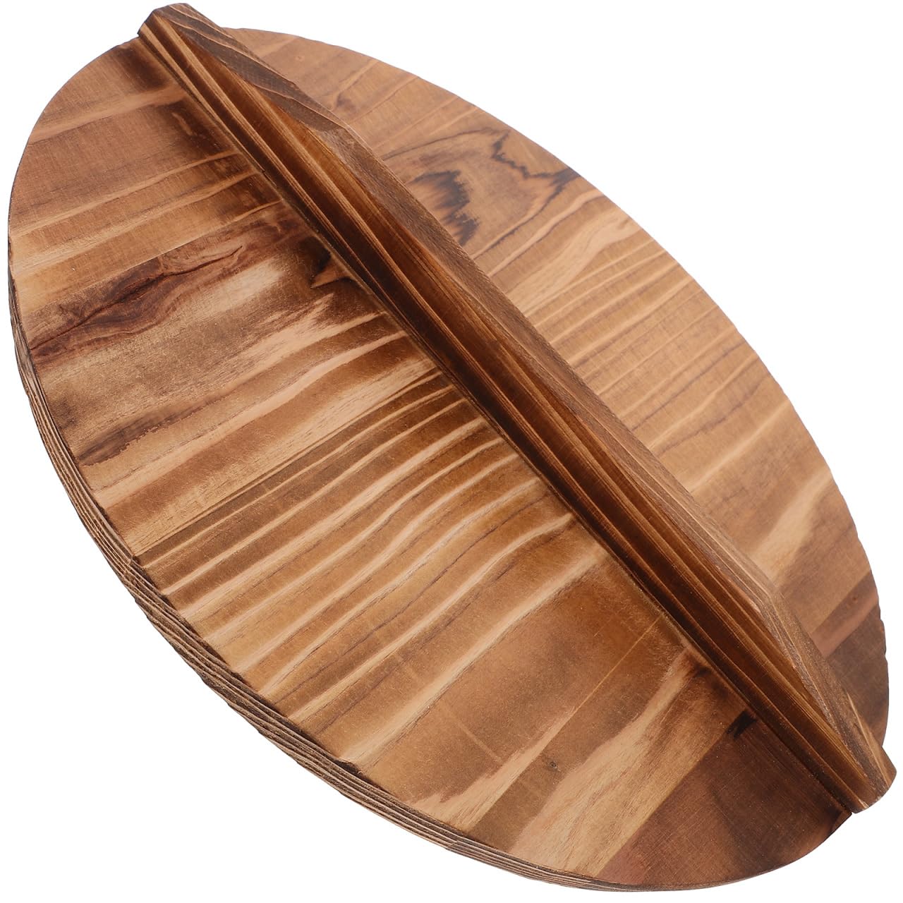 Couvercle de casserole en bois Hemoton couvercle wok bois pour poêle frire