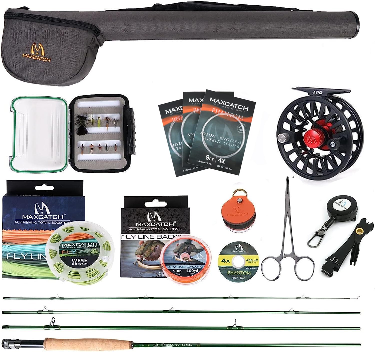 Maxcatch Premier Fly Fishing Rod and Reel Combo Complete 9
