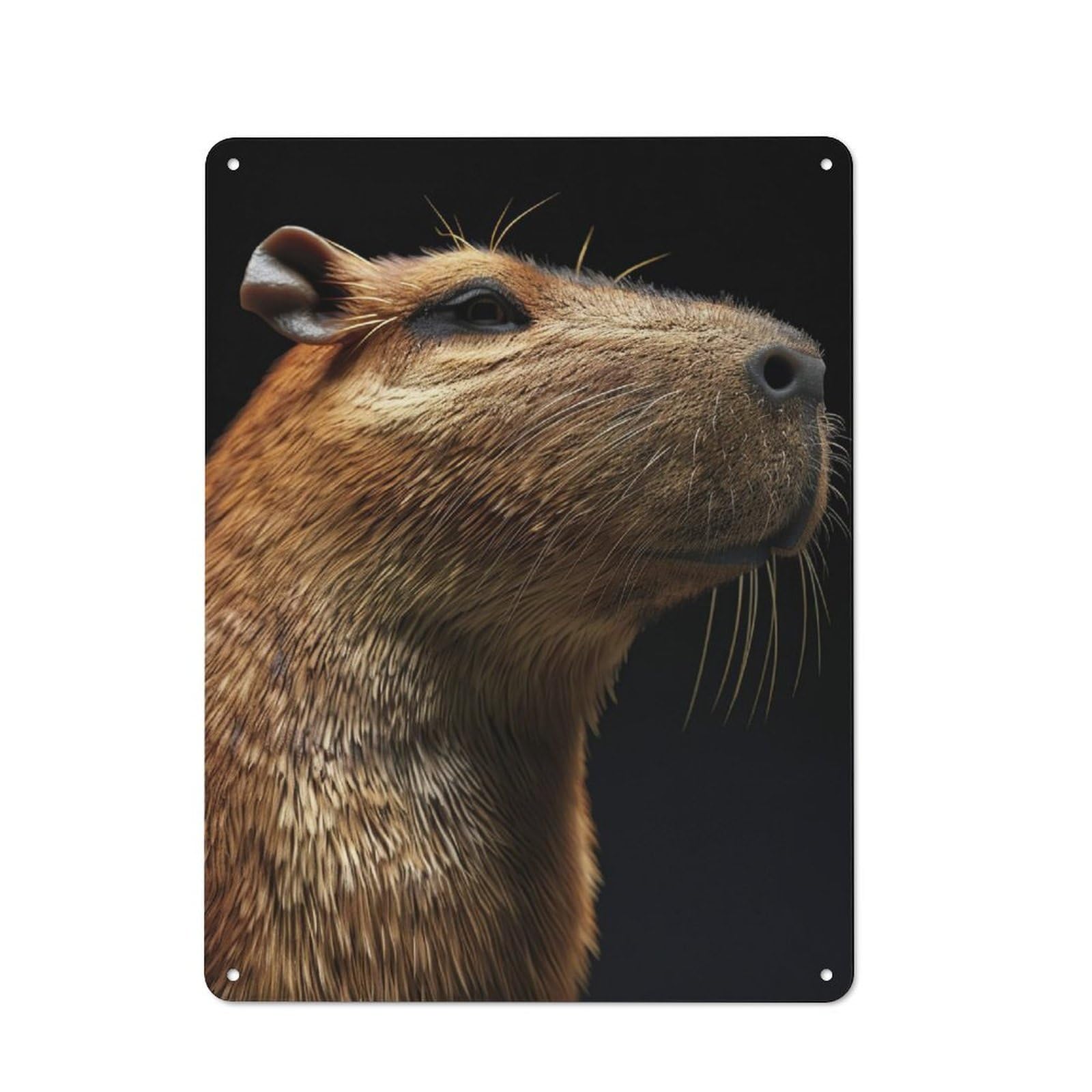 Junmoney Capybara Industrial Decorative Metal Plaque 40X30cm Featuring Urban Room Decor For Flat, Bar, Studio Or Gallery Wall