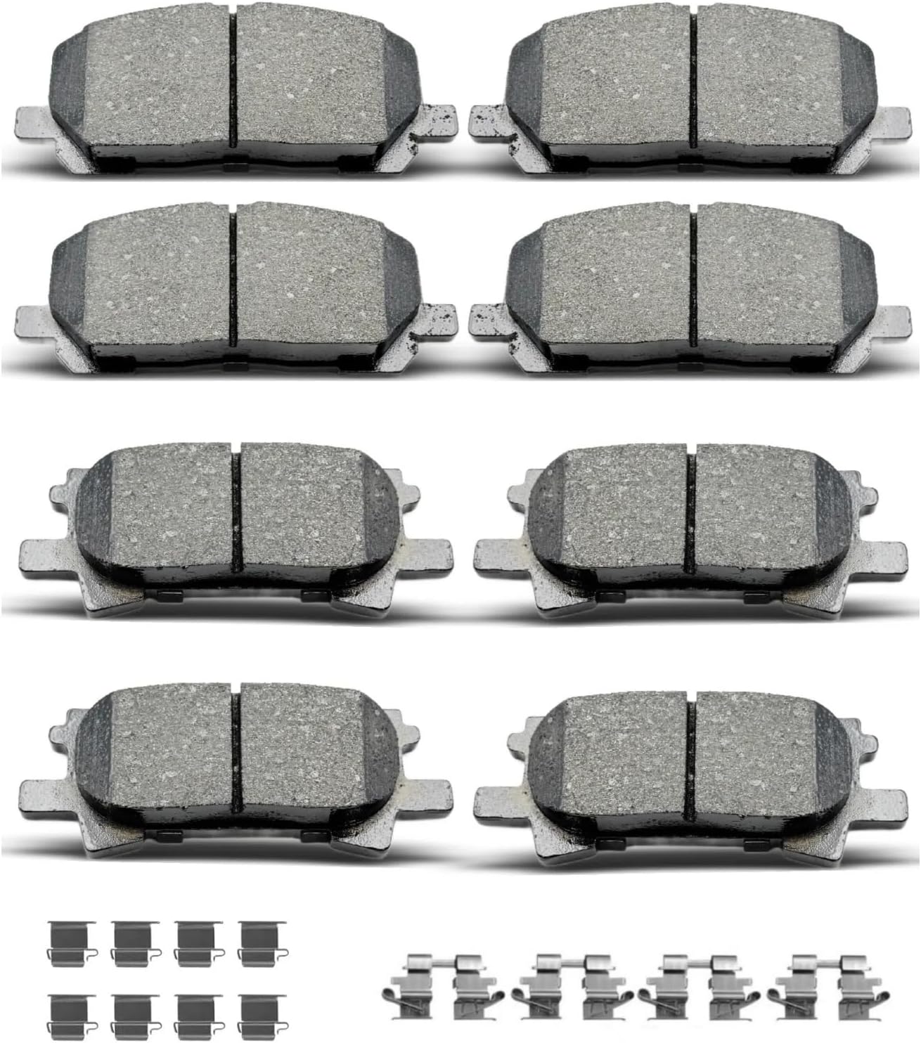 D884 D996 8pcs Ceramic Front Rear Brake Pads With Clips Fit For 2004-2007 For Toyota Highlander