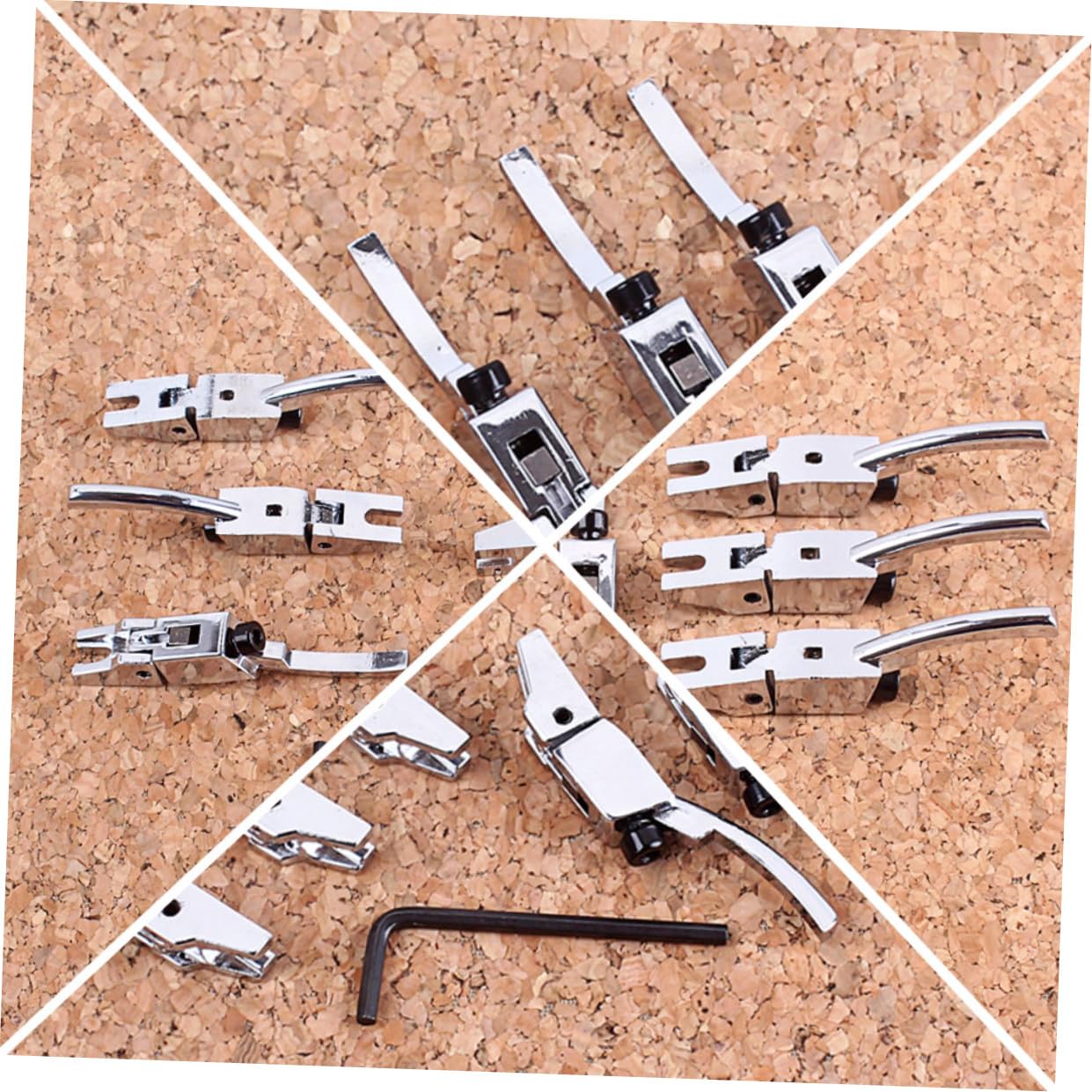 ifundom Lot de 2 Pontets de Cordes Verrouillables en Métal pour Guitare Électrique 6 Pièces
