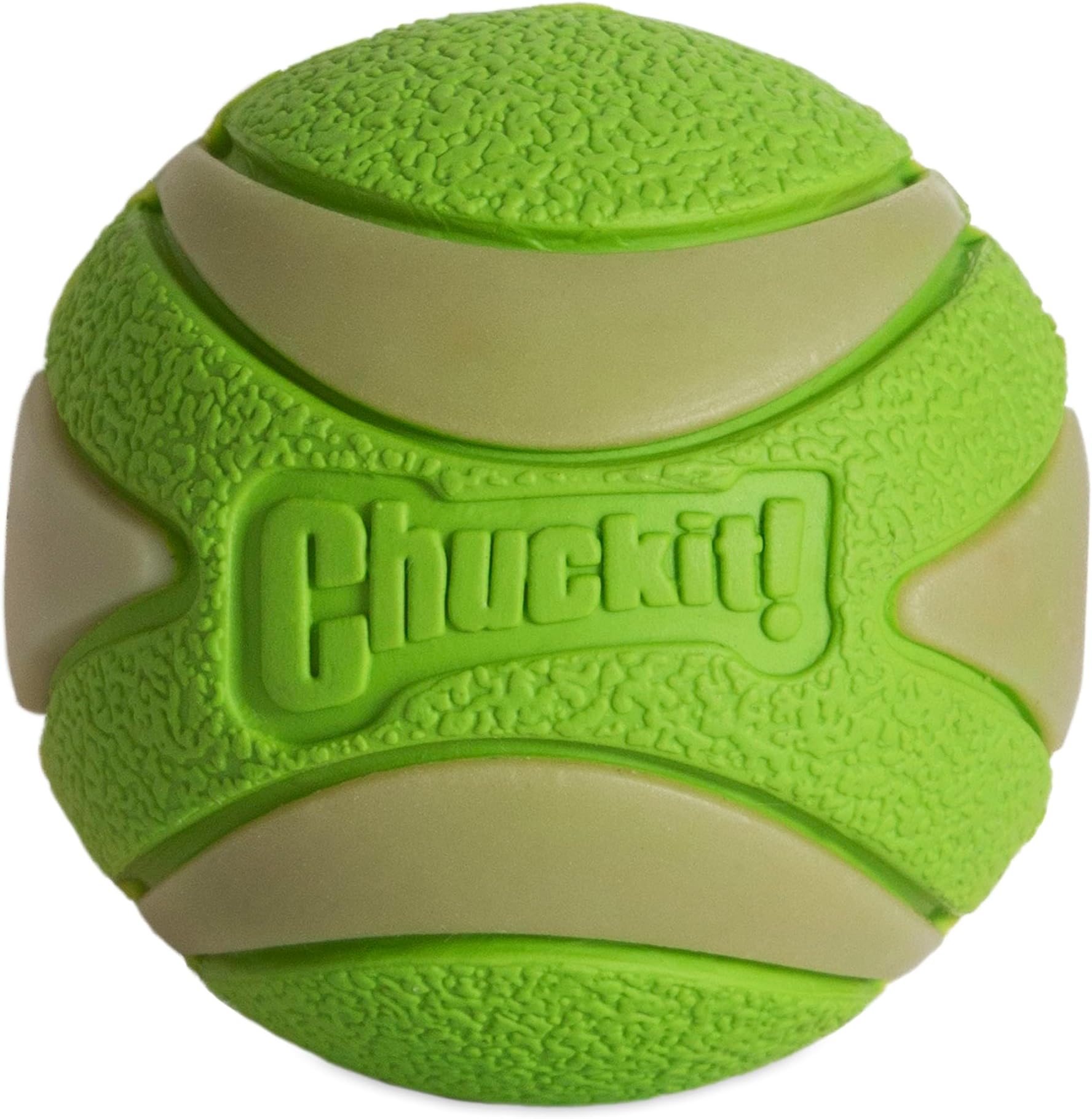 Max Glow Ultra Squeaker Ball, Medium (2.5 Inch Diameter), 1 Pack, for Breeds 20-60 lbs