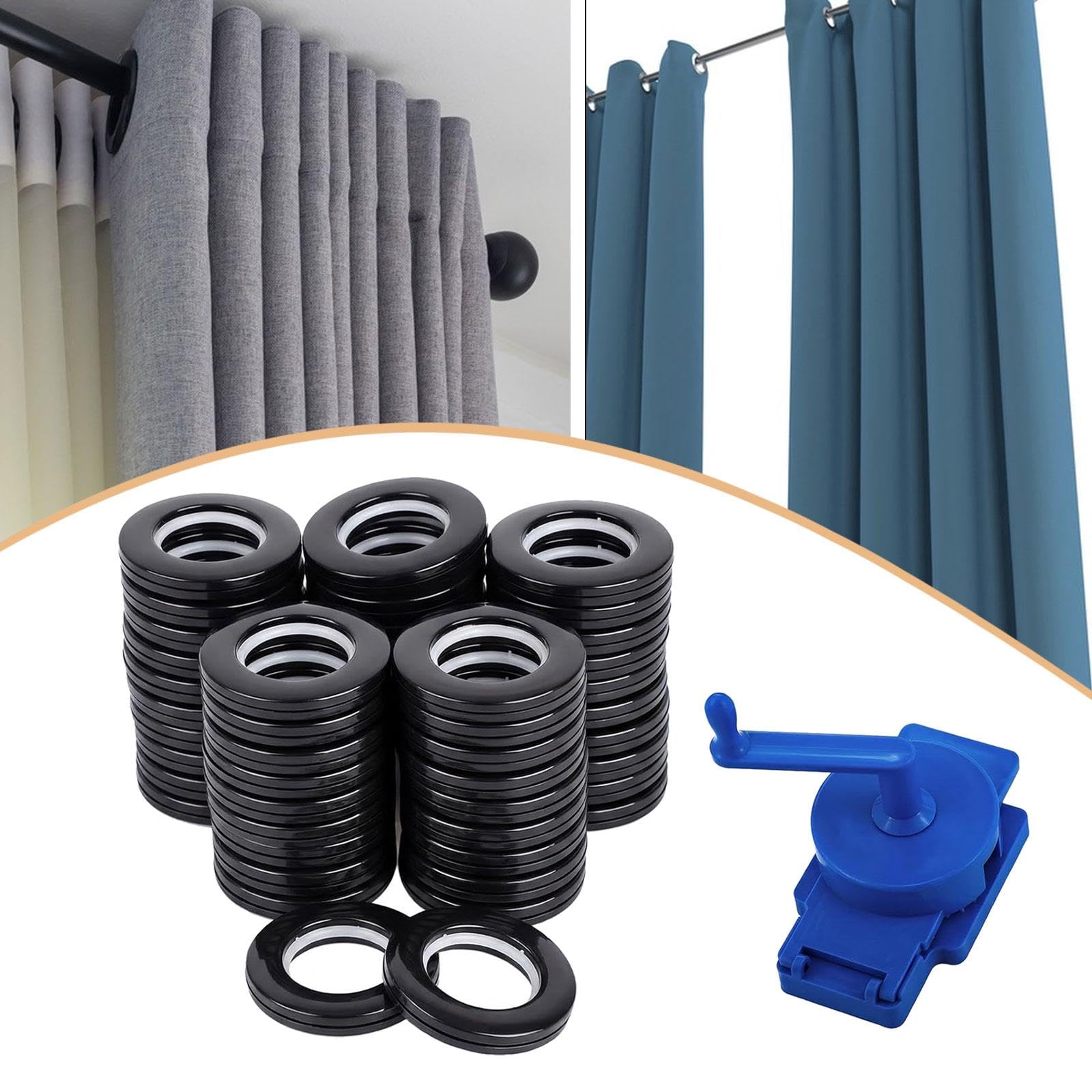 Alicates para Ojales de Cortinas Enrollables, Estores de PP (4,8–5,1 Cm), Manual, Paquete de 50, para Ventanas Y Cortinas de Ducha, Accesorios, Plata