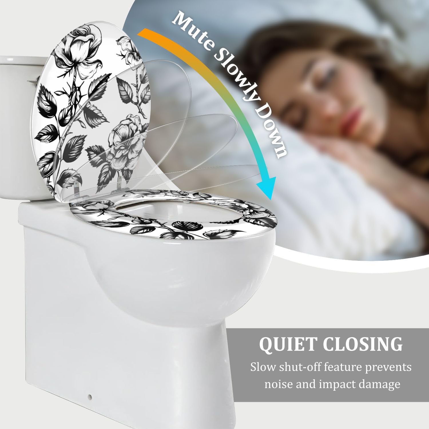 Sedile WC allungato in resina per bagno