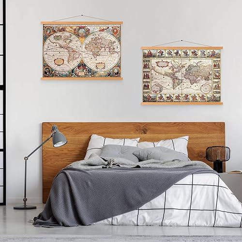 Miniatura 6 de Benjia - Marco magnético para póster de 12 x 16, 12 x 18, 12 x 24 pulgadas, marco de madera para colgar fotos, imágenes, lienzos, ilustraciones o