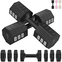Tepemccu Adjustable Dumbbell Set, 10kg Weights Dumbbells Set for Women Men