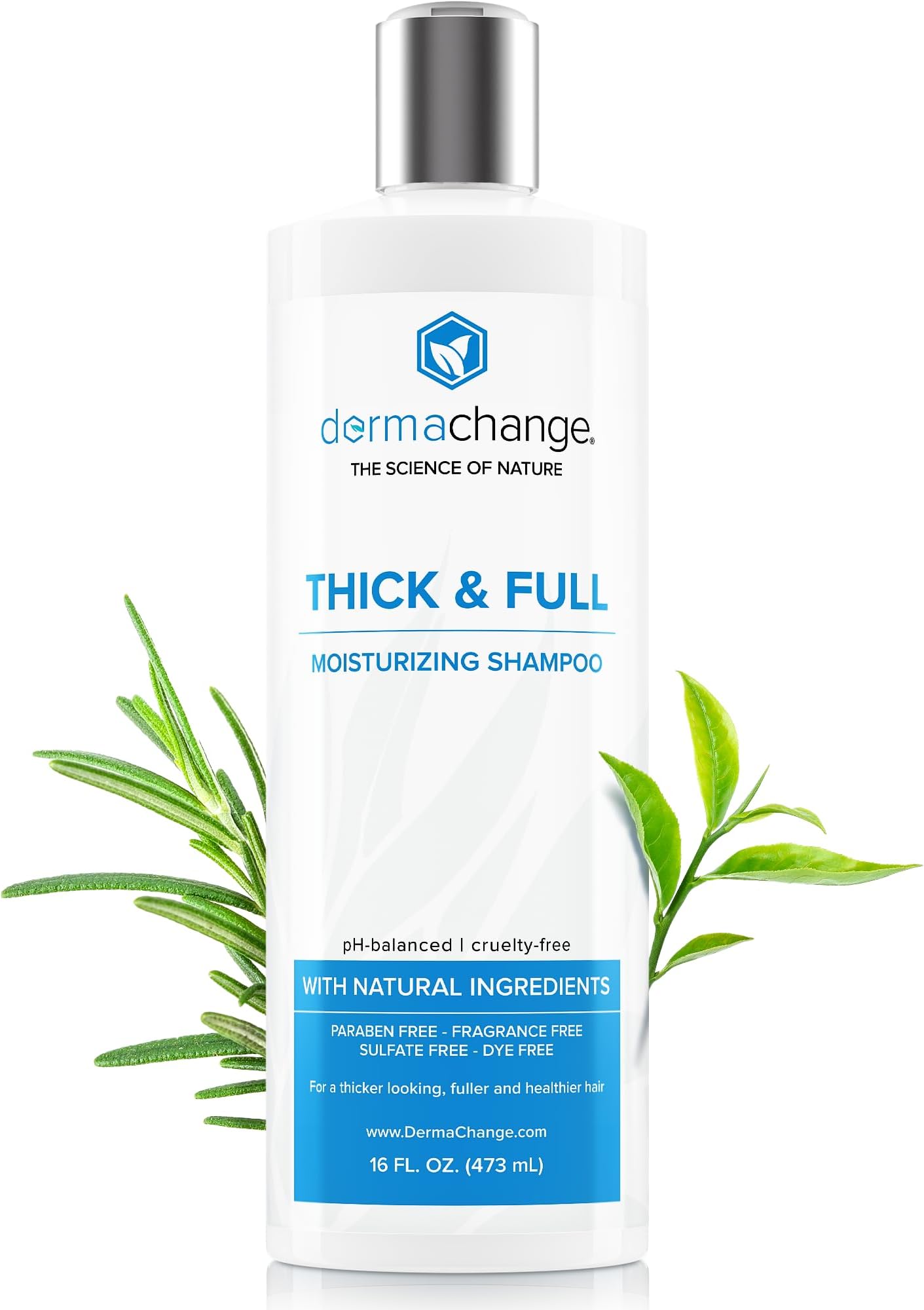 Hair Growth Shampoo for Thining and Hair Loss - Sulfate Free for Men and Women - Shinier, Volumizing and Thickening Shampoo for Color Treated Hair with Aloe Vera (16oz)
