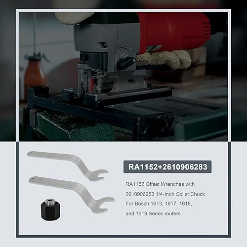 Miniatura 12 de Thaekuns 2 piezas 2610906284 1/2" Router Collet para Bosch 1613,1617, 1618,1619 Series Routers