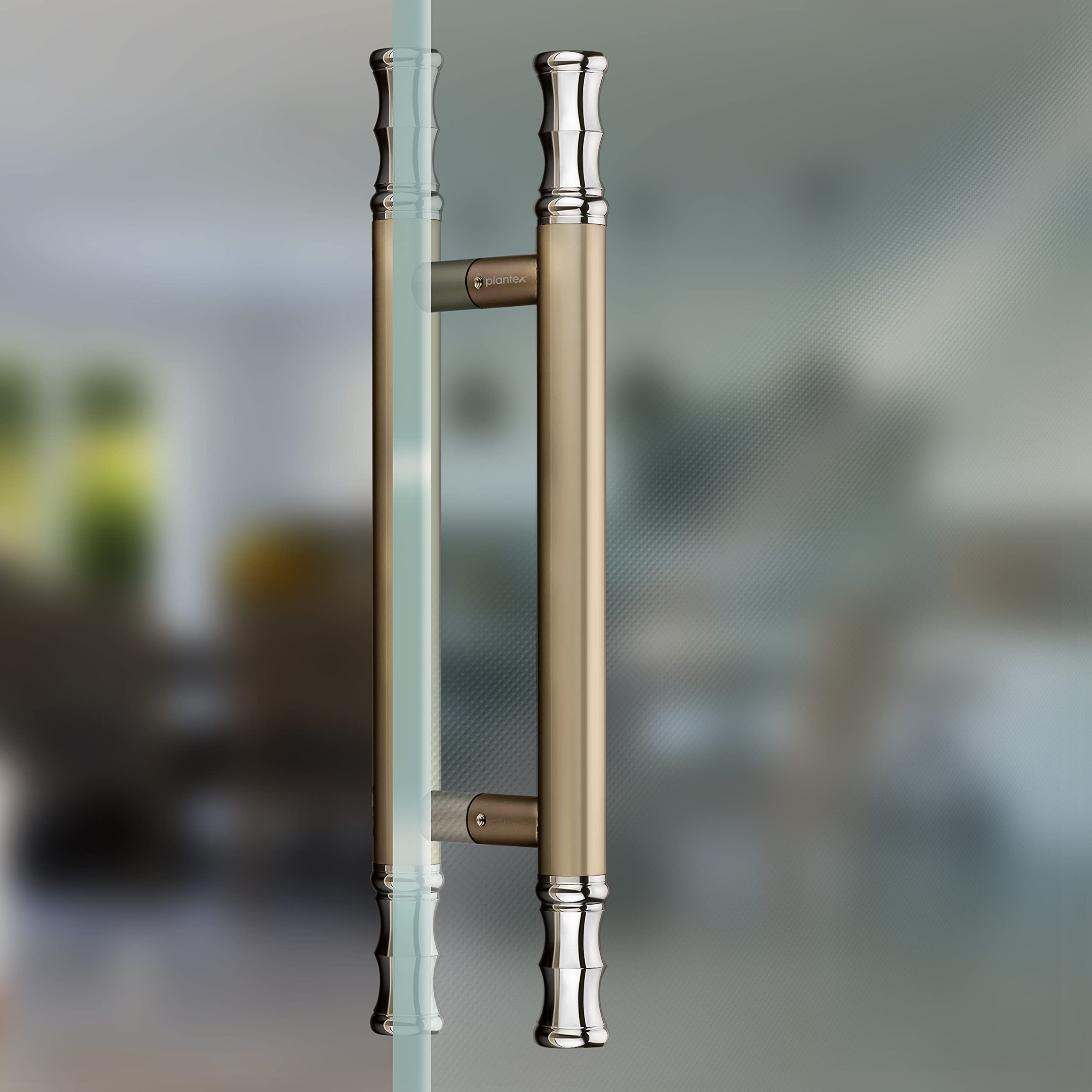 Plantex Stainless Steel 14 Inch Main Door Handle/Glass Wooden Door Handle/Pull-Push Handle/3 Years Warranty Pack of 1 (Satin White and Chrome Finish) — Amazon image 5