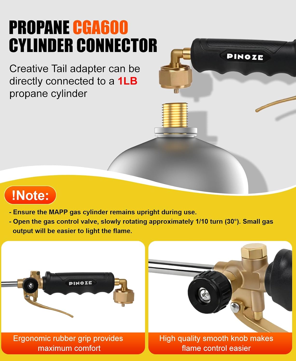 PINOZE Propane Torch Weed Burner Heavy Duty Blow Torch