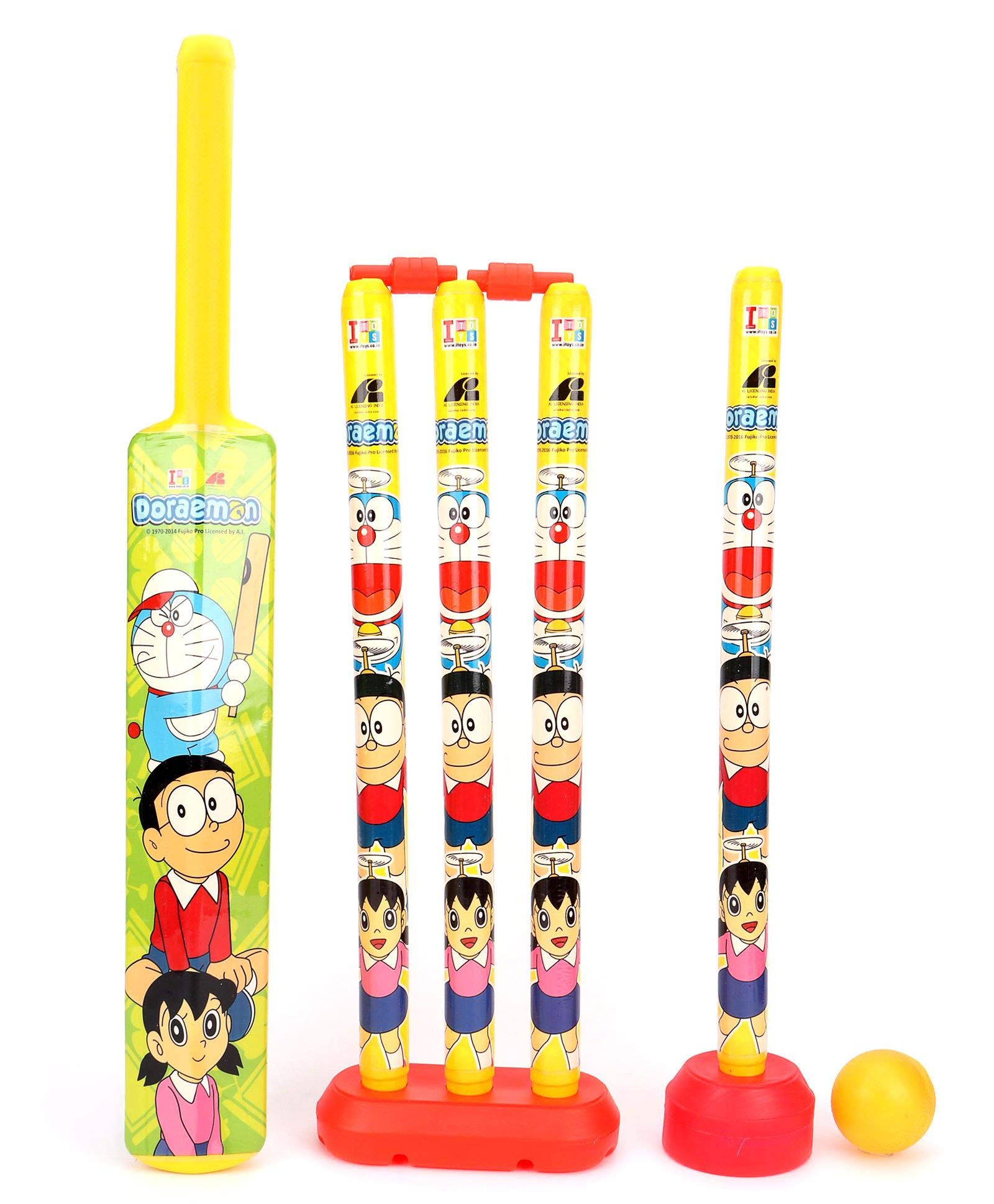 MUREN® Plastic Cricket Set for Kids 2 Years & Above- Four Wicket, Ball & bat Playing Set- Indoor & Outdoor Game for Girls & Boys (Doraemon) (B08JPY2SSD) Amazon Price History, Amazon Price Tracker