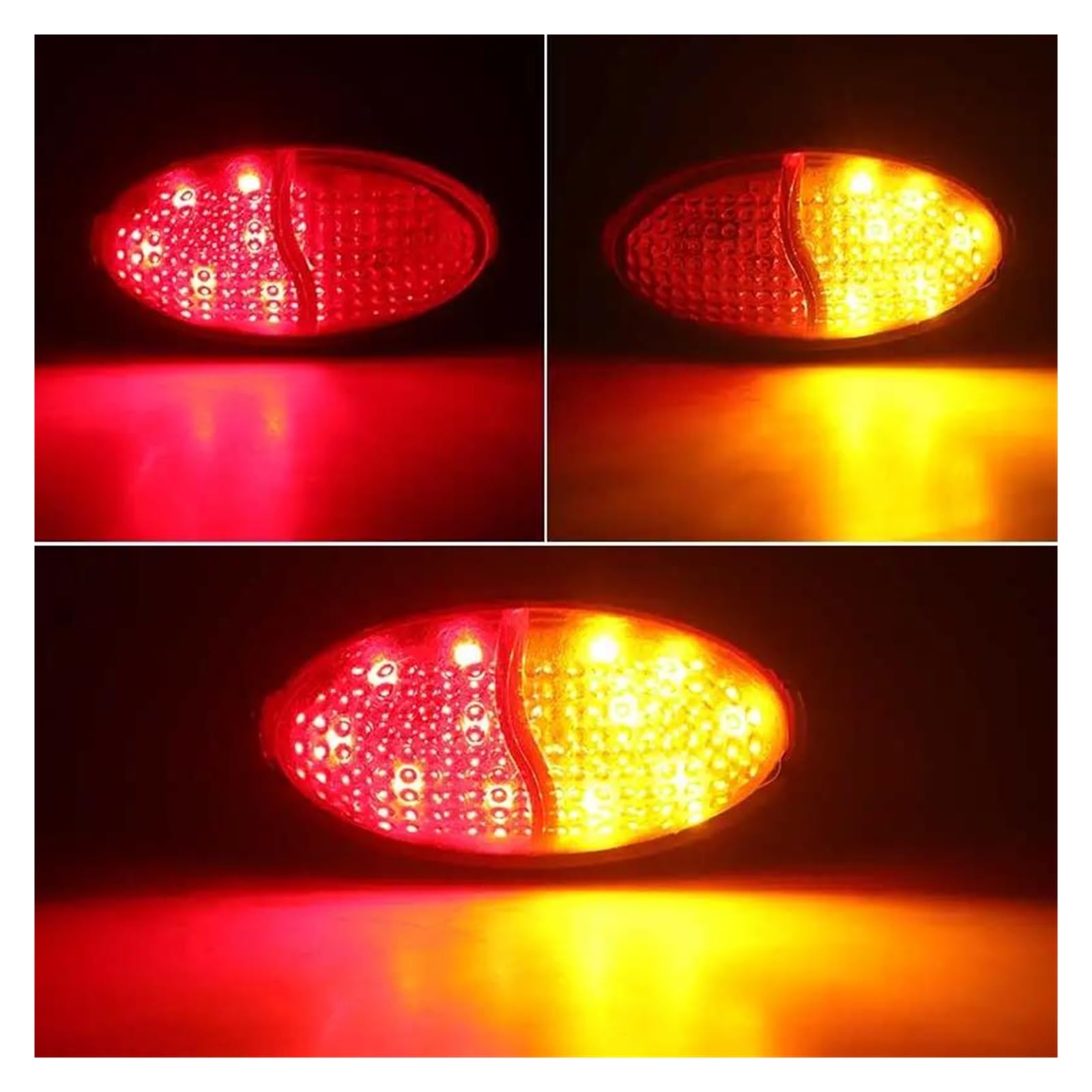 Generico Freccia Laterale 12V 24V Indicatore Laterale Della Lampada Del Segnale Freno Posteriore Avvertimento Lampade Per Il Camion Rimorchio Per Caravan RV Indicatore Laterale