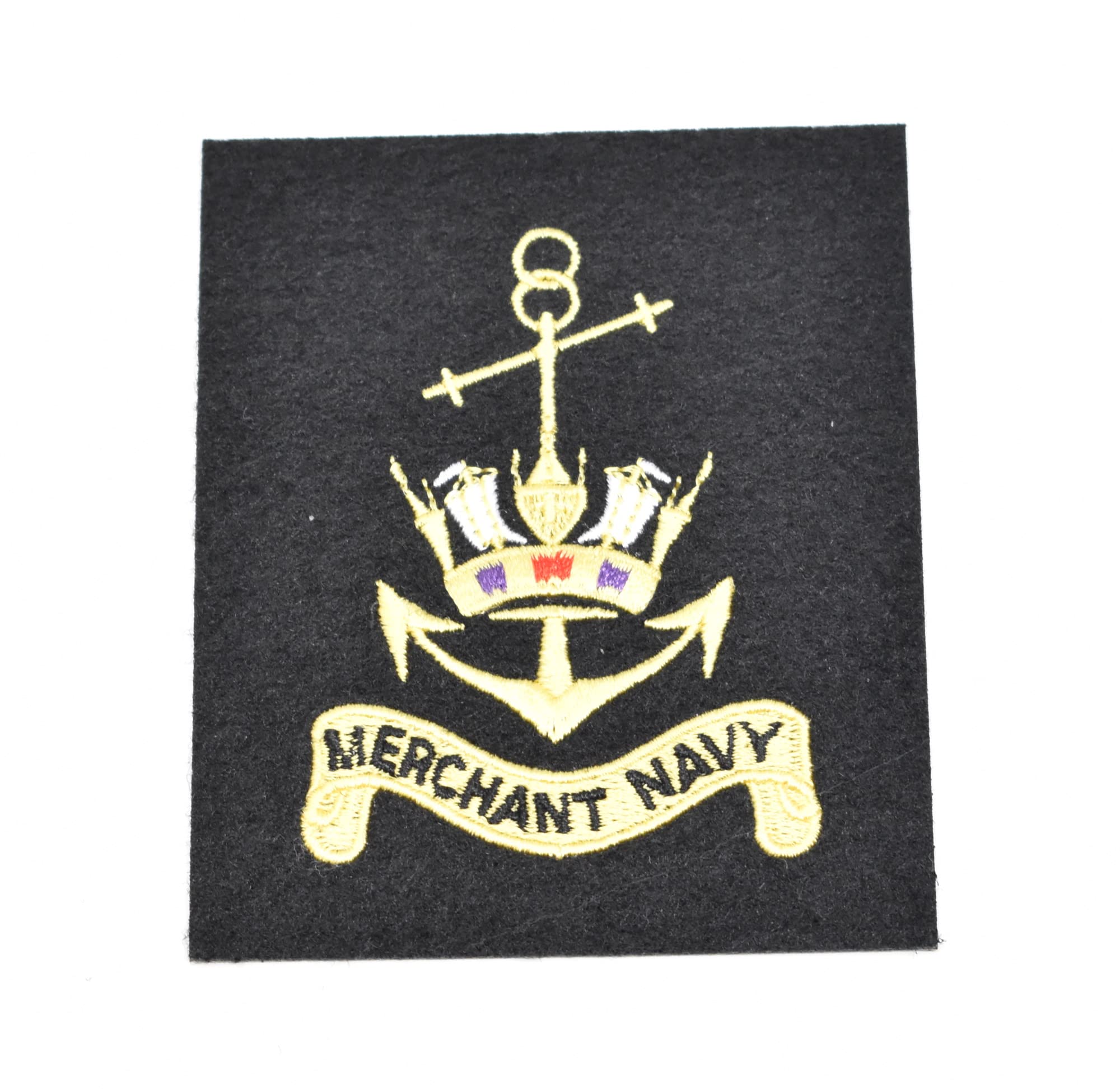 Uniform Store London Men's Black Merchant Navy Blazer Badge Embroidered Anchor Crown R1820