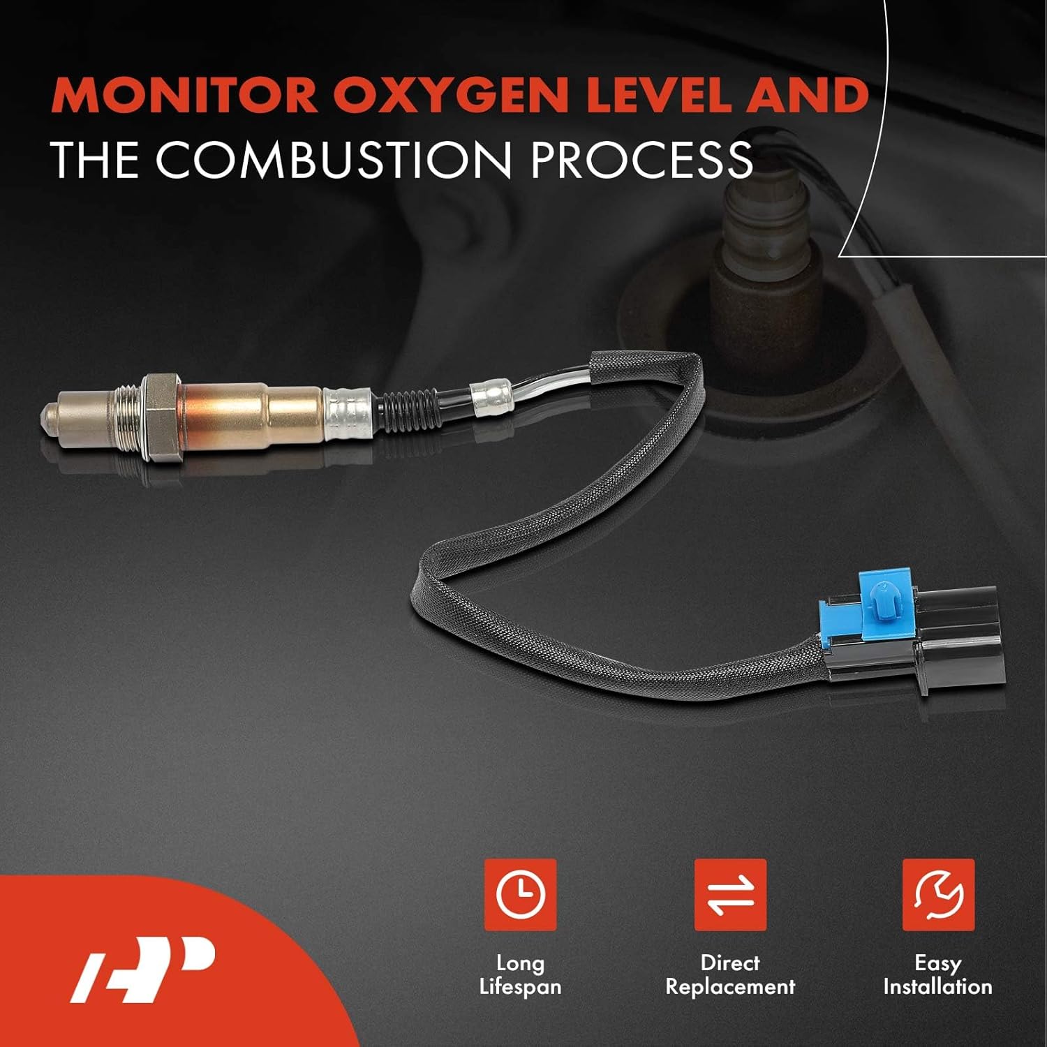 A-Premium O2 Oxygen Sensor Compatible with Hyundai Genesis 09-12 4.6L, Genesis 12-16 5.0L, Equus 2011 4.6L, Equus 12-16 5.0L & Kia Borrego 09 4.6L, K900 15-17 5.0L, Upstream & Downstream, 4-PC Set