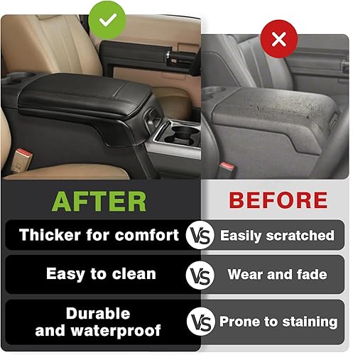 Miniatura 653 de Muslogy Funda de consola central compatible con Honda Pilot 2023 2024 2025, 2024 2025 2026 Ridgeline/Passport Accesorios para apoyabrazos, tapa