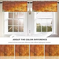 Vista 7 de Cenefas de cocina con textura artística de bronce para ventanas, textura de hoja de cobre, mármol naranja, cenefas cortinas opacas de poliéster