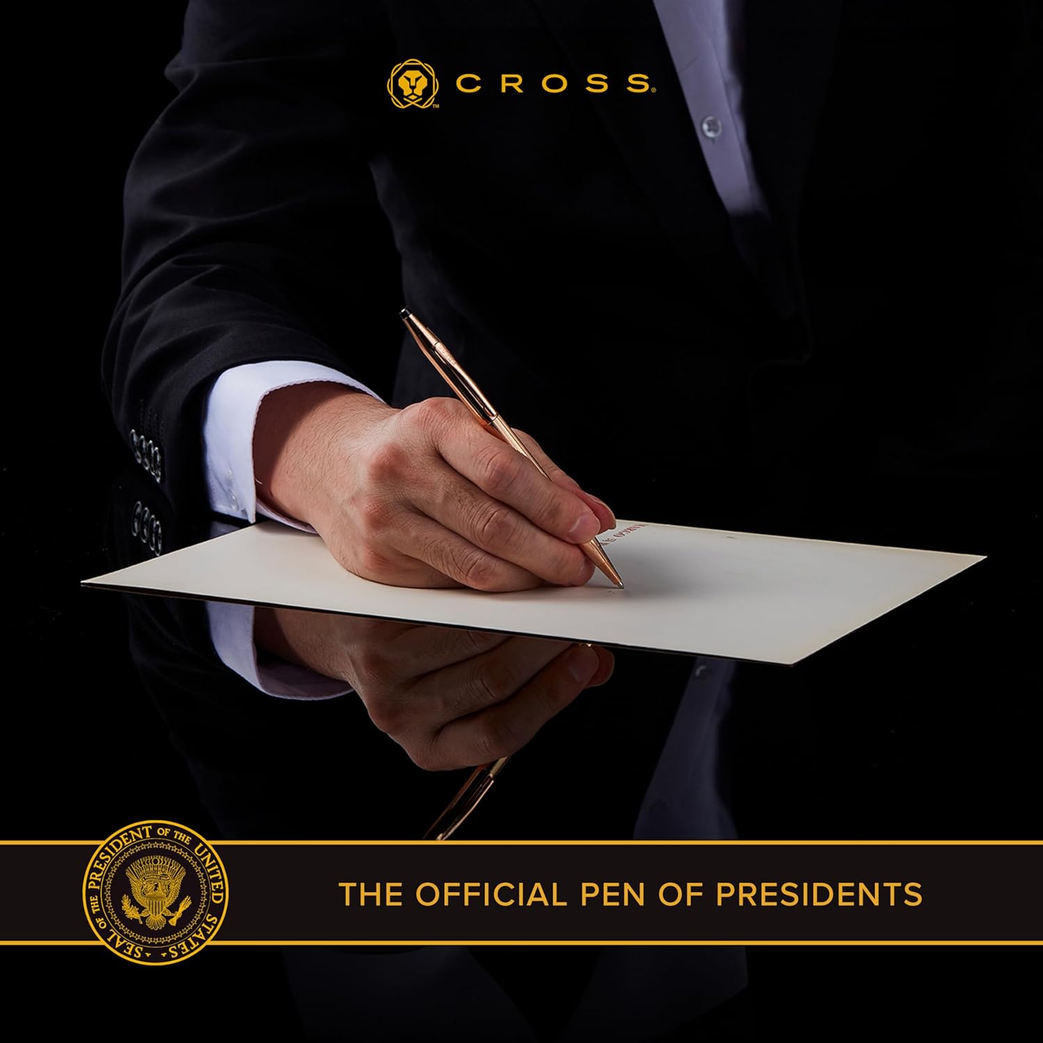 Cross Century, Black, Ballpoint Pen and 0.7mm Pencil Set, with 23 Karat Gold Plated Appointments (250105WG)