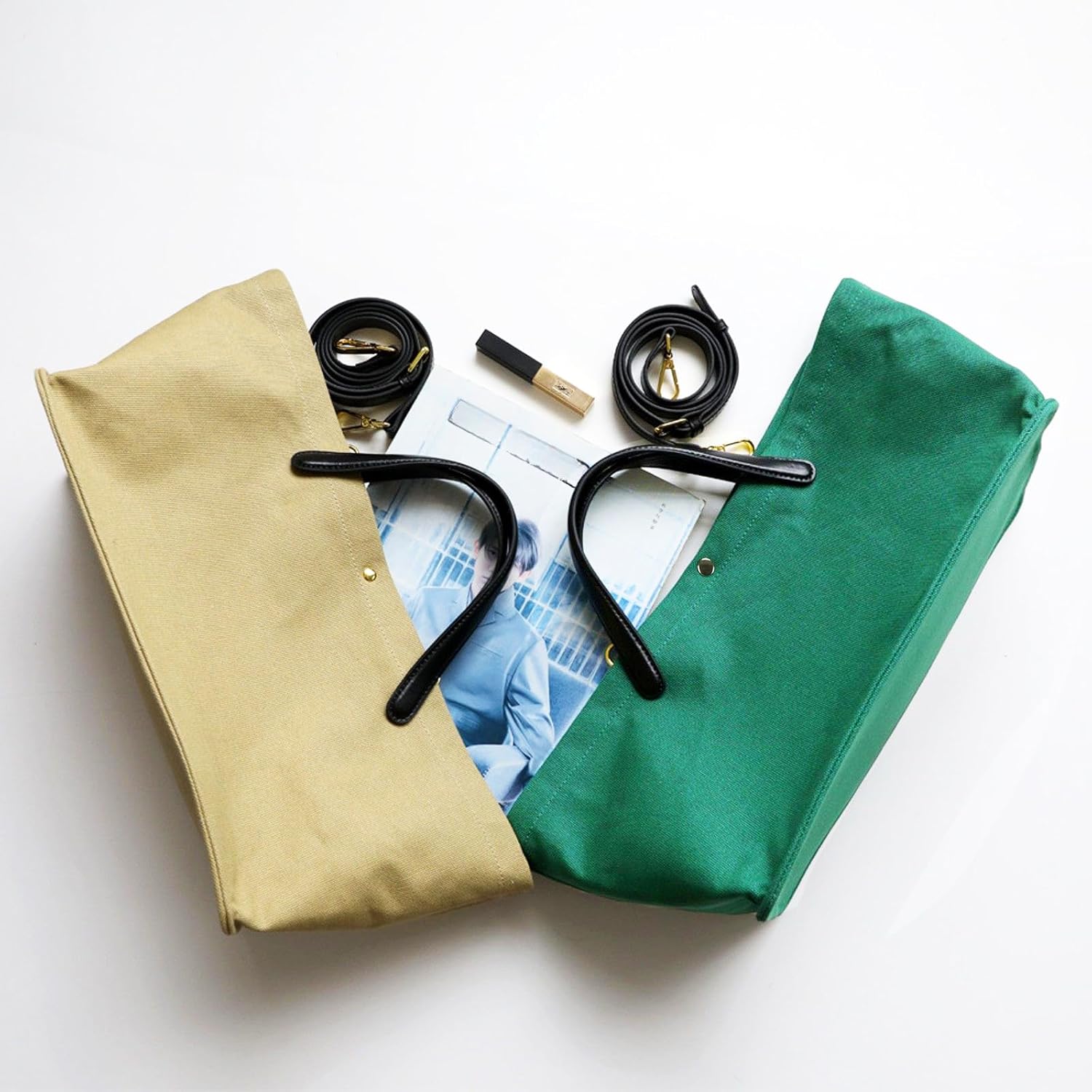 Travistar Large Tote Bag for Women - Canvas Work Bags Crossbody Handbags Shoulder Top Handle Purse 2Pcs with Detachable Strap - Image 8