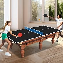 Ping Pong Table Top for Pool Table, Foldable & Portable Table Tennis Table Topper Indoor Outdoor Table Tennis Conversion Top w/Net & Premium Foam Padding