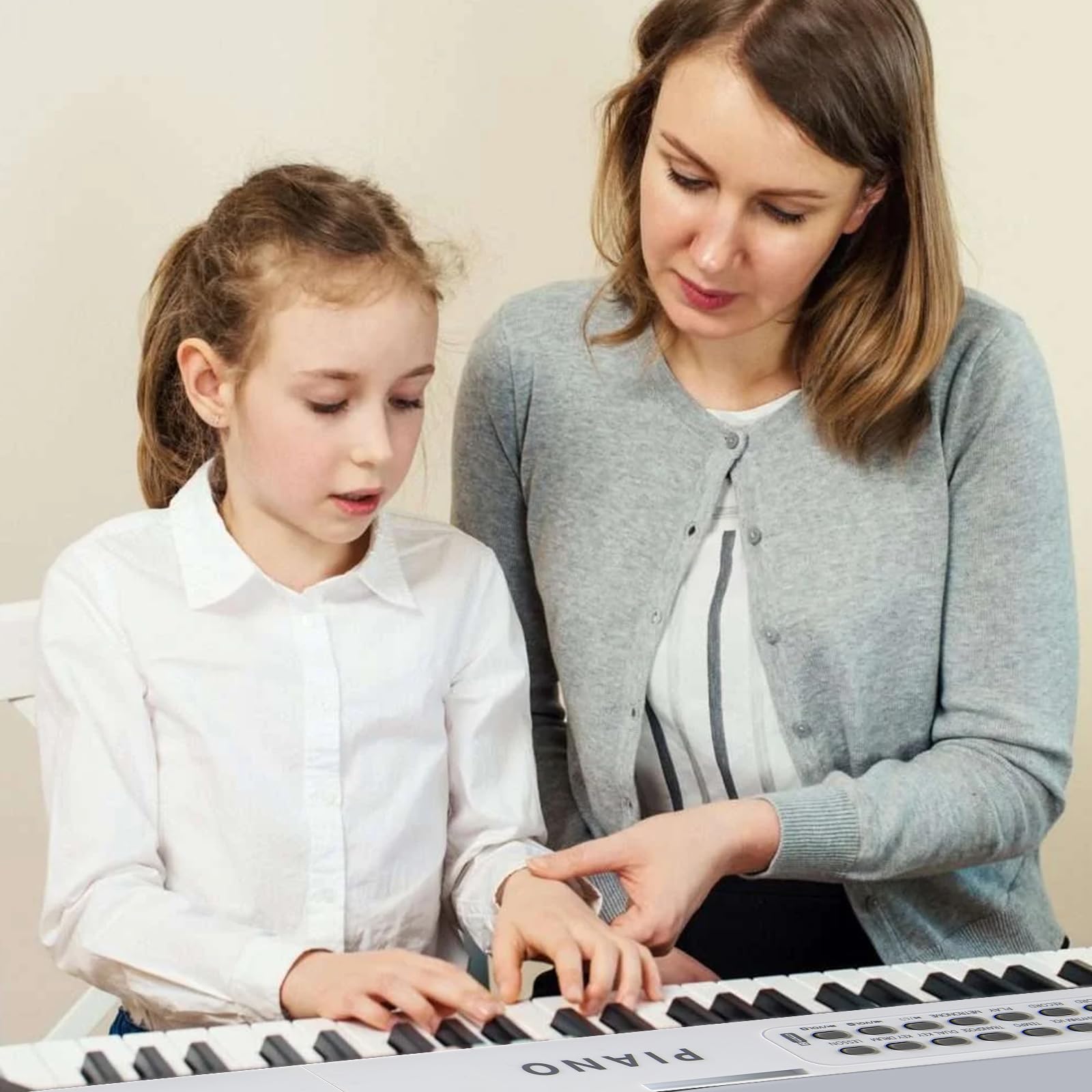 KOMFOTTEU Piano Numérique 88 Touches, MIDI sans Fil, Double Haut-parleurs, Pianos Électroniques, Clavier semi-lesté, 1000 Sonorités & Rythmes, Piano Numérique pliable avec Sac de Transporter (Noir)