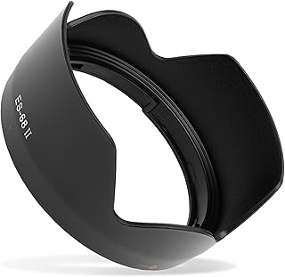 CELLONIC® ES-68 II Lens Hood Compatible for Canon EF 50mm f/1.8 STM/EF 50mm 1:1.8 STM Plastic Bayonet Flower/Tulip/Petal Sun Shade Protector Cover