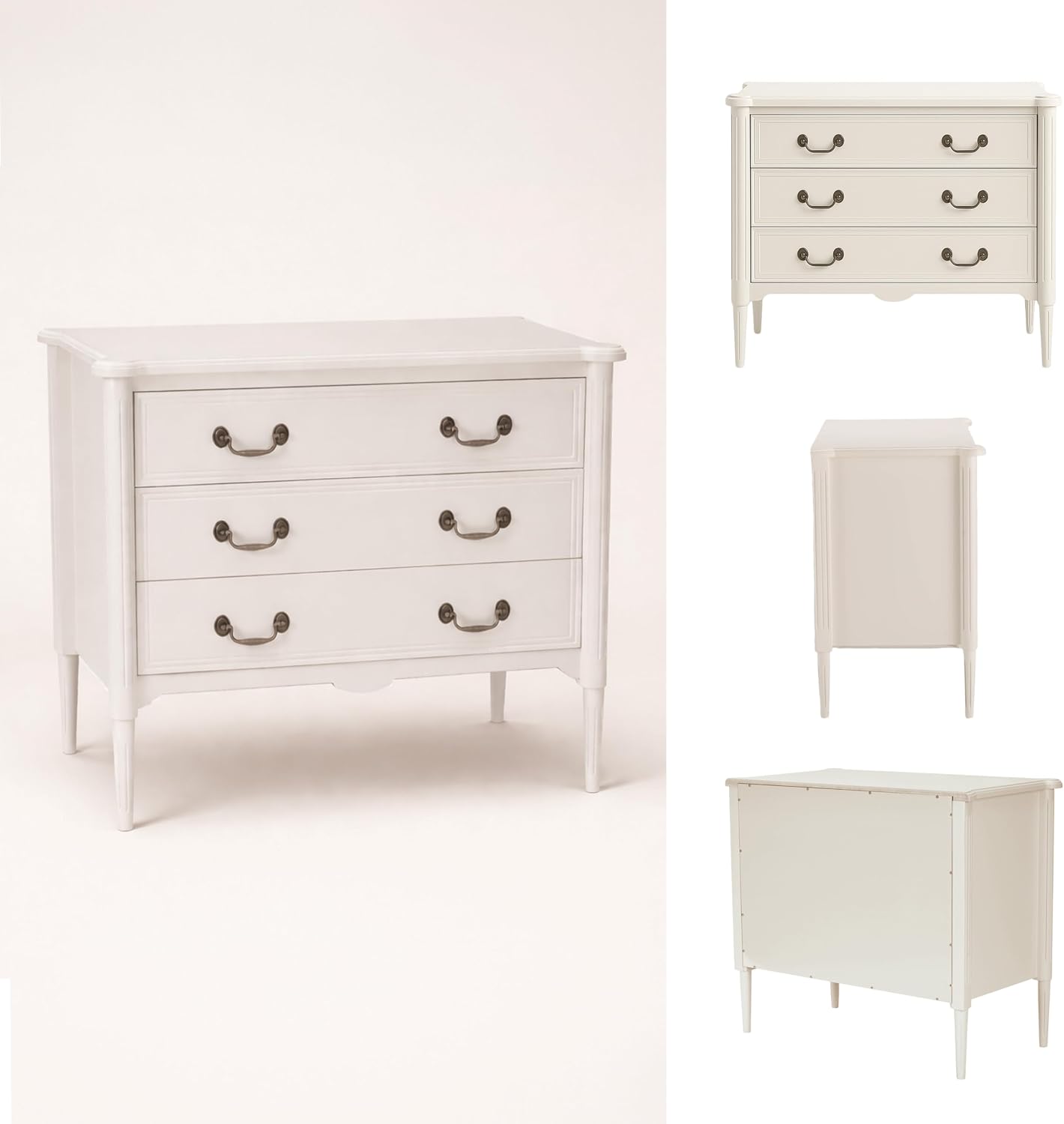 Design House Oxford Console Cabinet, Antique White
