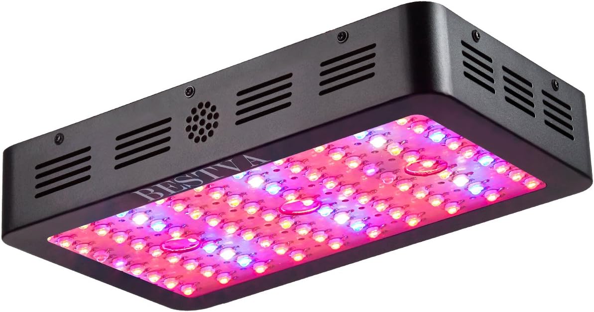 BESTVA 1000W Double Chips LED Grow Light Full Spectrum Plant Grow Lamp for Greenhouse Hydroponic Indoor Plants Veg and Flower