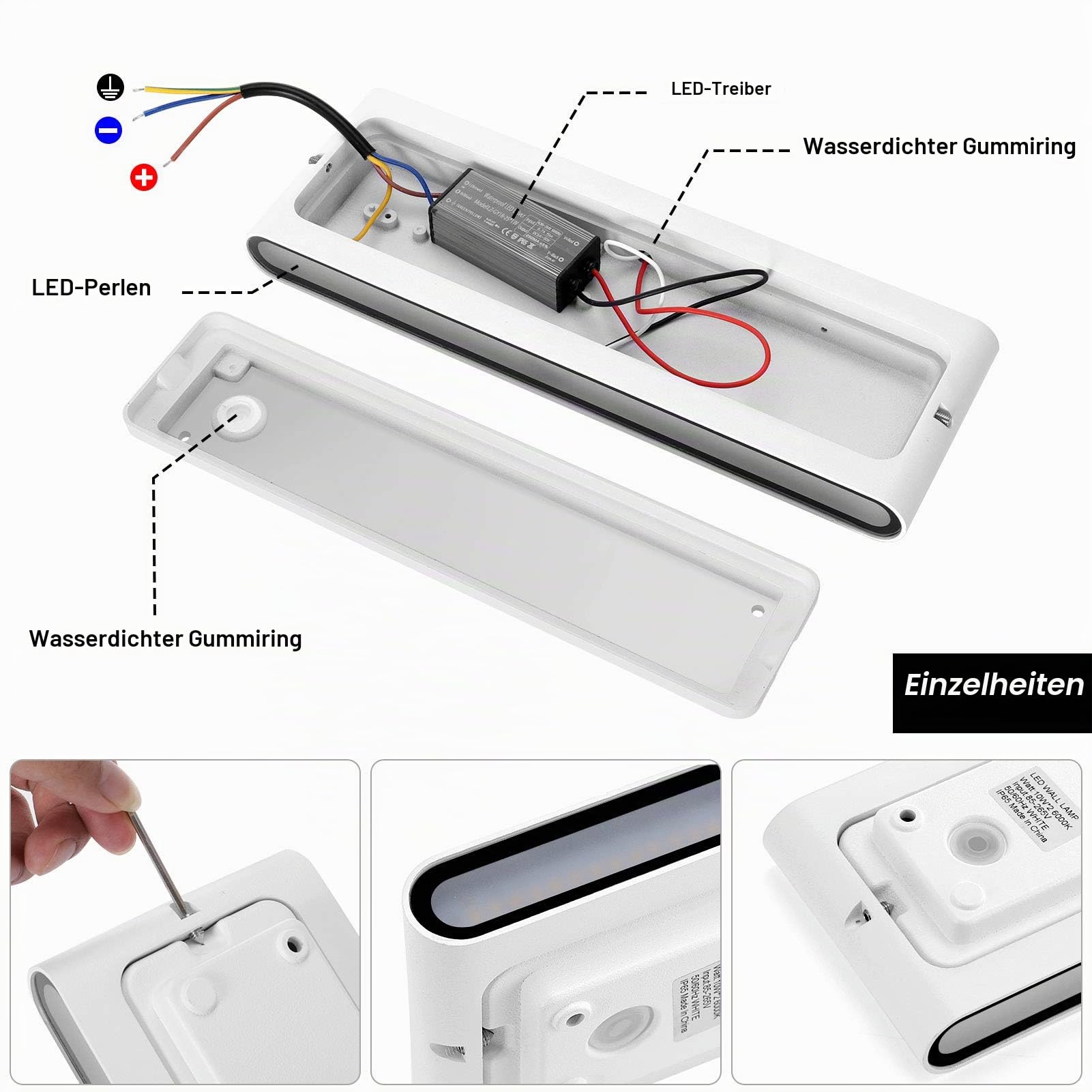 KAWELL 20W Modern Wandlampe LED Wandleuchte Up Down LED Wandbeleuchtung