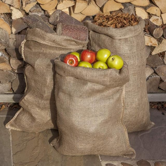 You Garden - Hessian Sacks, Potato Storage Sacks, Pack of 10 Hessian Fabric Bags - Store Potatoes and Vegetables