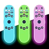 WKOLF 3 Pack Anti-Slip Protective Case for Vizio Smart TV Remote XRT270, Silicone Case Cover for VIZIO XRT270 Remote (Glowing Pink+Green+Blue)