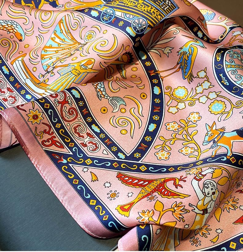 MEISEE 100% Pure Mulberry Silk Scarf 27"'x27(in) Square Scarf Head Scarf Neck scarf Headscarf for Women with Gift Packed - Image 3