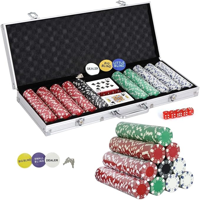 Set de Poker 500 fichas con estuche de aluminio miniatura 2