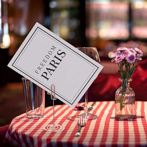 Miniatura 7 de Veemoon Memo Wood Stands Cute Place Card Note Reserved Supplies Holders Birthday with Table Signs Fixed Home Rose Menu Styles Random Cat Name Office