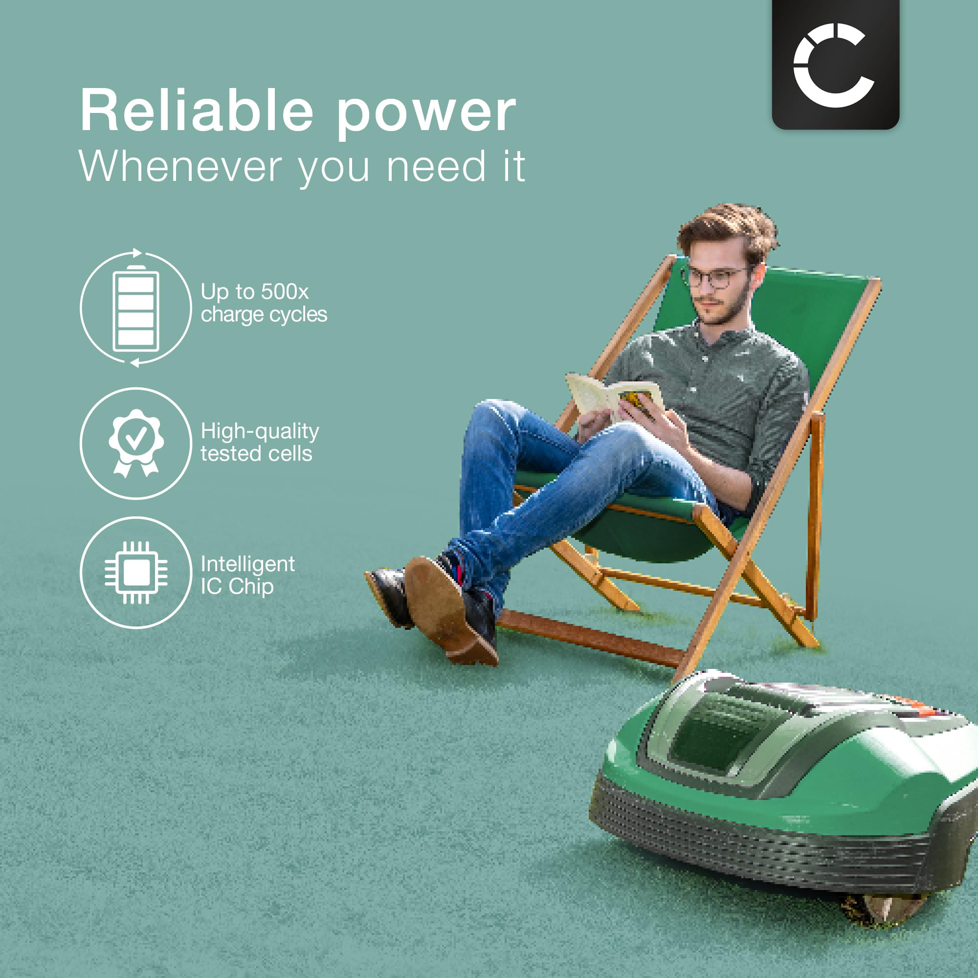 CELLONIC 1x Batería para Jardín Compatible con Husqvarna Automower 230 ACX, Automower 220 AC, Automower 220AC, 535120901 - (3000mAh, 18V)