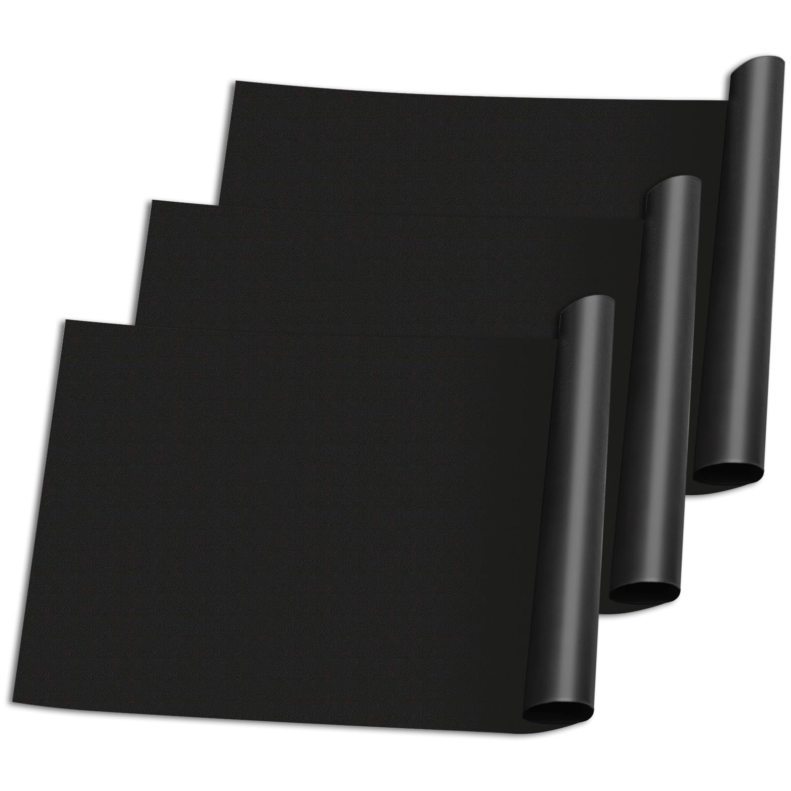 Goalfly Large Oven Liners for Bottom of Oven, 3 Pack Nonstick Heavy Duty Oven Mat Set, Thick Oven Liners for Bottom of Electric Oven, Reusable Oven Protector Liner, 15.75 x 23.62 Inch, Black