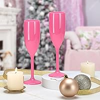 Vista 5 de XUWAIDSGN Copas de Champán de Acrílico Copas de Champán para Boda Copas de Brindis de Champán Vaso de Champán de Plástico Reutilizables e