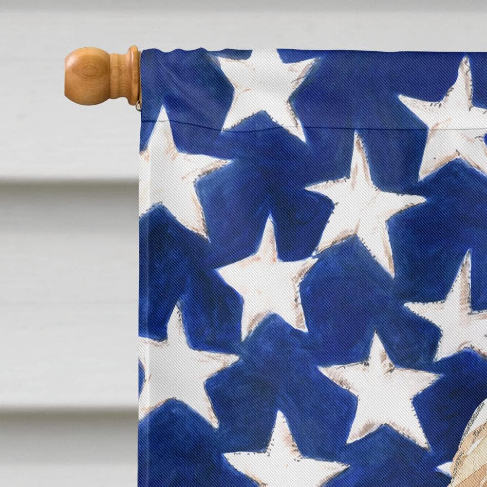 Caroline's Treasures CK1731CHF Patriotic USA Goldendoodle House Flag Large Porch Sleeve Pole Decorative Outside Yard Banner Artwork Wall Hanging, Polyester, House Size, Multicolor