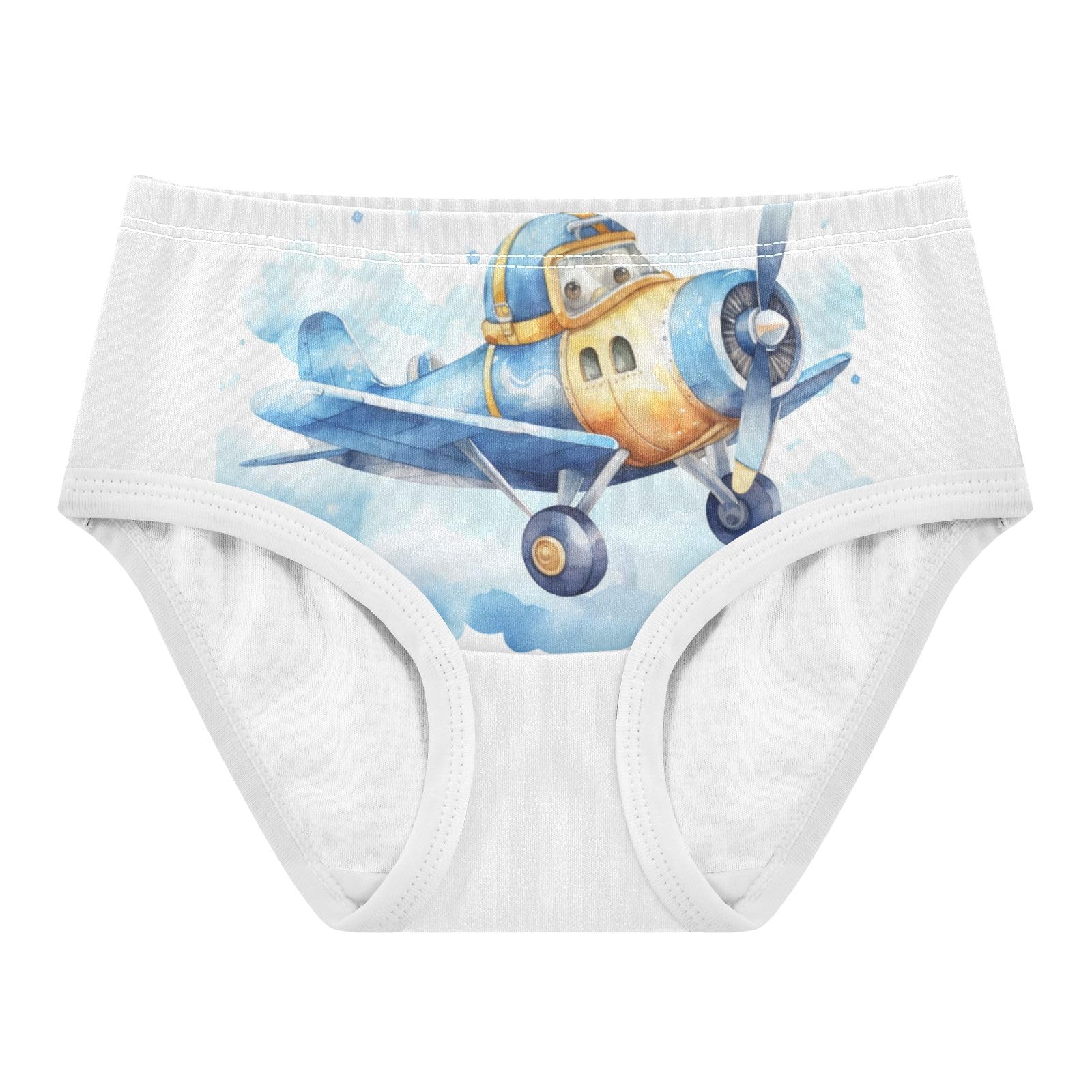 ALAZA Toddler Girls Cotton Hipster Underwear Soft Aircraft Cartoon 2 Pack 2T