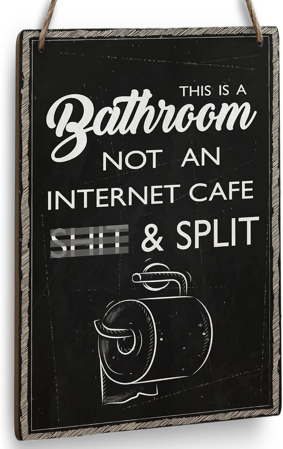 This Is A Bathroom Not Internet Cafe Sign - Funny Bathroom Wall Decor