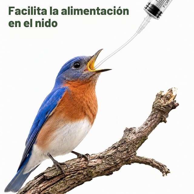Foto 4 de 7 de 18 Piezas de Tubos para Alimentación de Aves Jóvenes, Jeringas con Tubo, Accesorios para Aves
