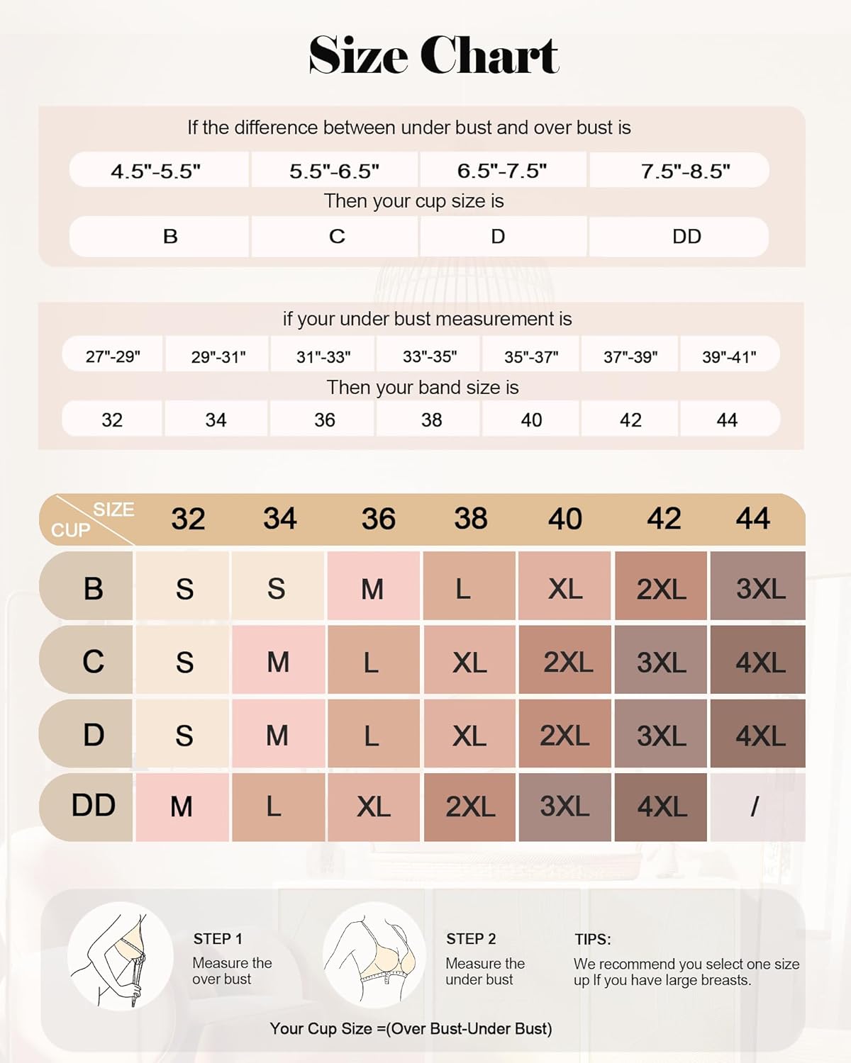 Wireless Push Up Seamless Tshirt Bra No Show Padded Wirefree Full Coverage Comfortable Bras with Support and Lift - Image 7