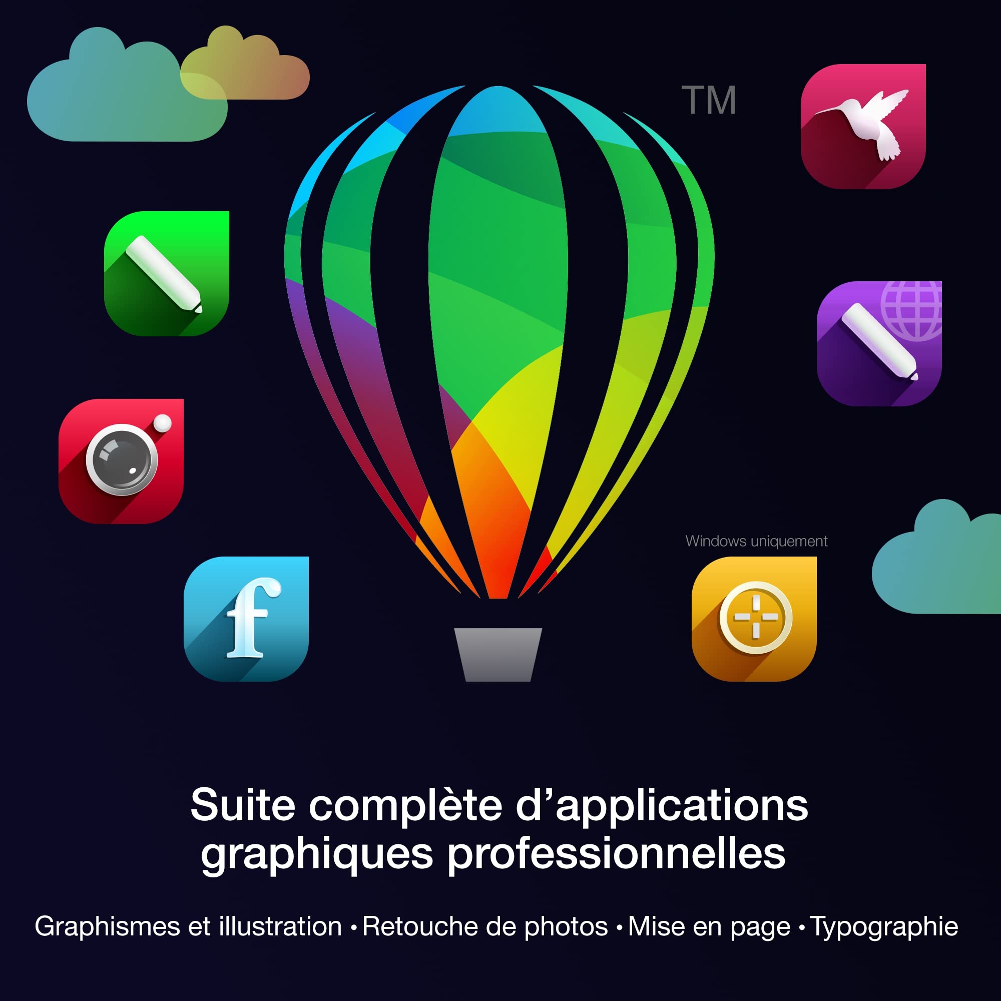 CorelDRAW Graphics Suite 2023 | Logiciel graphique pour professionnels | Illustration & graphisme, mise en page, retouche d'images, typographie | 1 Windows/Mac Appareil | 1 An | Code [Courrier]