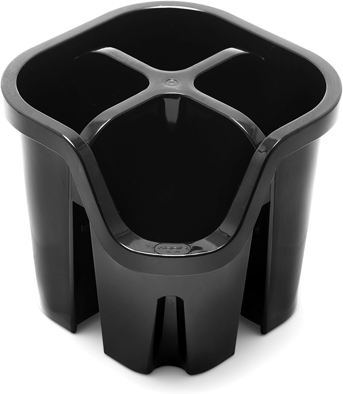 addis-517939-cutlery-utensil-drainer-caddy-with-4-compartments-black-14-x-14-x-13-cm