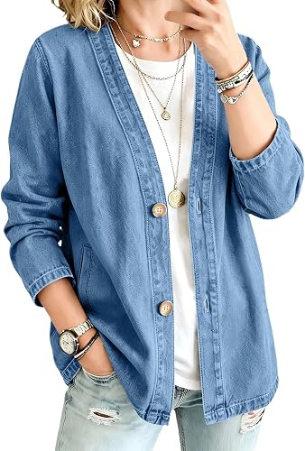 Denim Jackets for Women, Summer Jean Jacket for Women Lightw