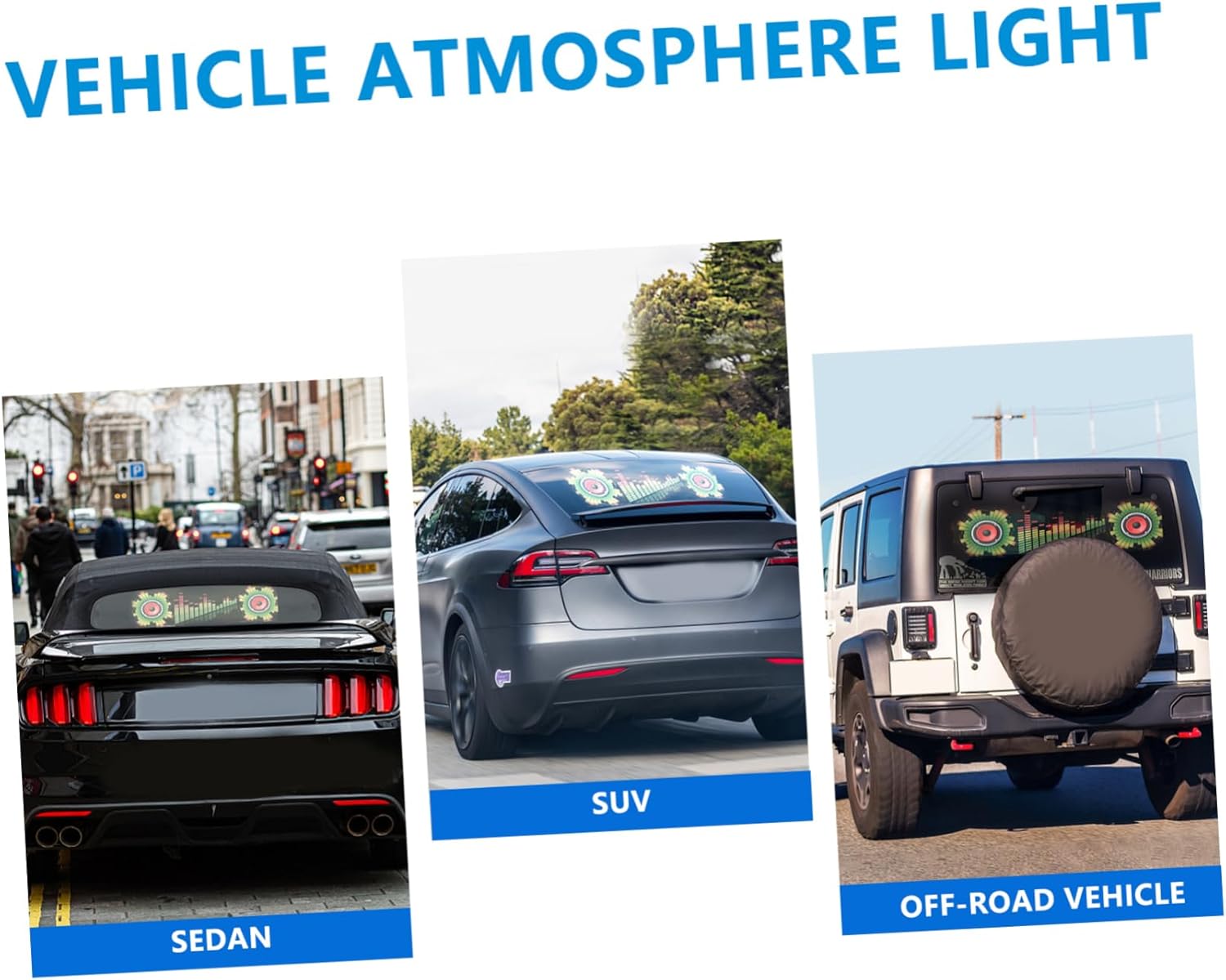 OUNONA Voice-Controlled Music Syncing Car Led Lamp Atmosphere Lighting for Vehicle Decor Lamp