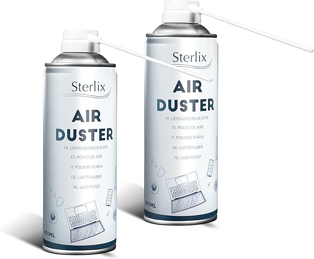 Sterlix Air Duster Can 400ml  Compressed Air Spray Can Dust Cleaner | PC Keyboard Electronic & Car Cleaner | Blow Dust & Dirt Keep Product Clean & Protected | Professional Use with Extension Tube (2)